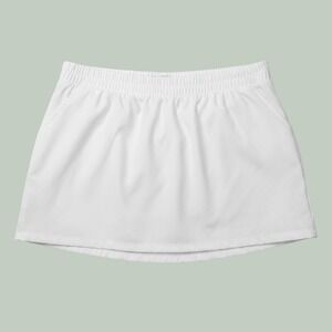 Tasc Performance White Bamboo Cotton Active Skort XL Pockets Tennis Golf